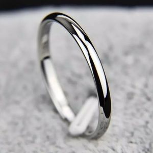 Silver Stainless Steel Simple Rounded Ring